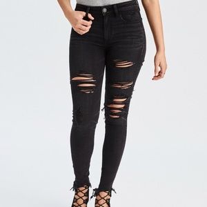 Black ripped jeans